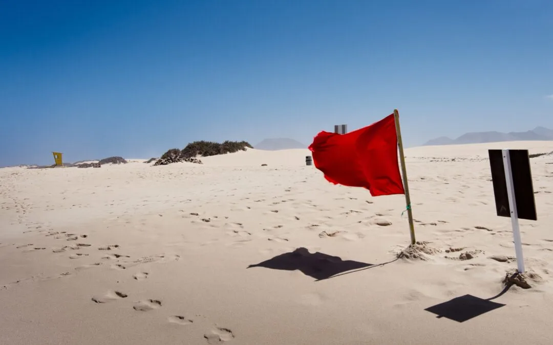 waving red flag